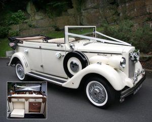 White vintage wedding car | Simplicity events | Asian Weddings