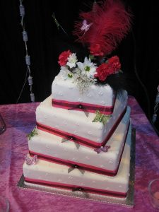 4 tiered wedding square cake | Simplicity events | Asian Weddings