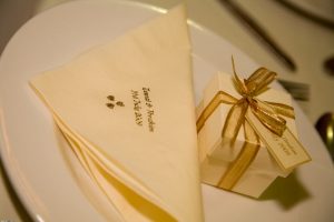 Gold personalised wedding favour  | Simplicity events | Asian Weddings