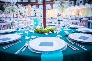Garden themed wedding table centerpieces at Devonshire Dome | Simplicity events | Asian Weddings
