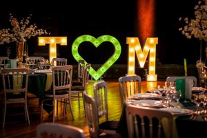 Wedding marquee letter lights at Devonshire Dome | Simplicity events | Asian Weddings