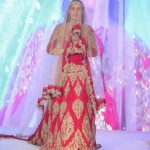 Asian Wedding Experience 2016 catwalk | Bride in gold and red lace asian lengha